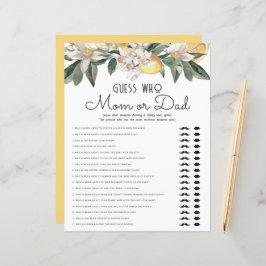 Ratet, wer Mama oder Vater Lemon Citrus Baby Dusch