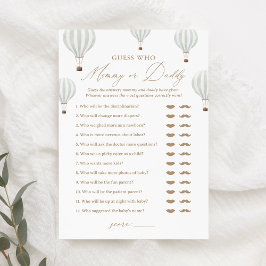 Ratet, wer Mommy oder Daddy Balloon Baby Shower Ga Einladung