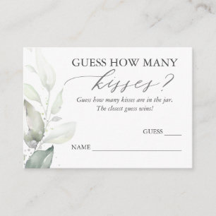 Ratet, wie viele Kisses Greenerity Game Cards Begleitkarte