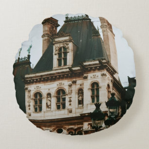 Rathaus, 4. Arrondissement, Paris - Frankreich Rundes Kissen