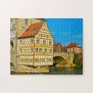 Rathaus Bamberg Fachwerkhaus Deutschland. Puzzle
