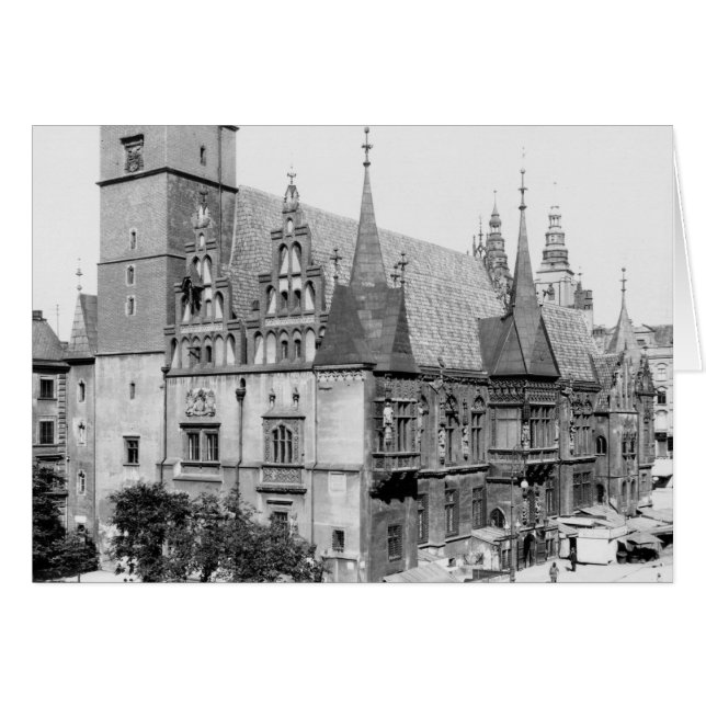 Rathaus, Breslau Polen, c.1910 (Vorderseite (Horizontal))