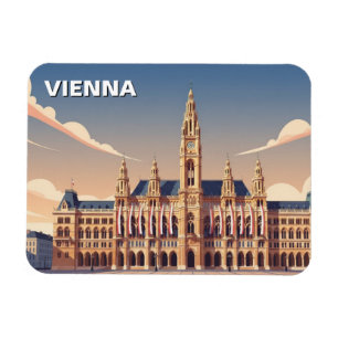 Rathaus City Hall Wien Österreich Reise Magnet