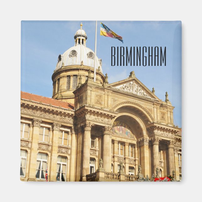 Rathaus in Birmingham, England Magnet (Vorne)