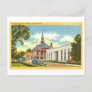 Rathaus in Concord, New Hampshire, Vintage Postkarte