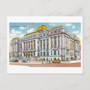Rathaus in Newark, New Jersey, Vintage Reise Postkarte