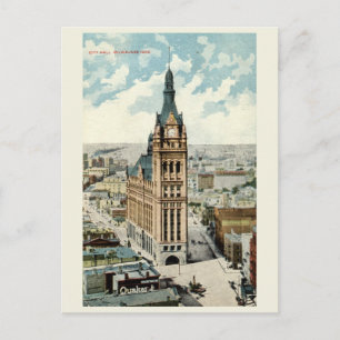 Rathaus Milwaukee WI Vintage 1911 Postkarte