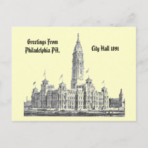 Rathaus Philadelphia PA 1891 Postkarte