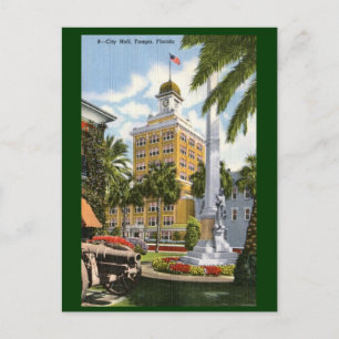 Rathaus, Tampa, Florida Vintag Postkarte