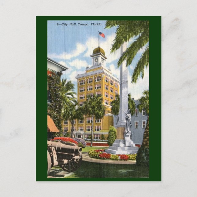Rathaus, Tampa, Florida Vintag Postkarte (Vorderseite)