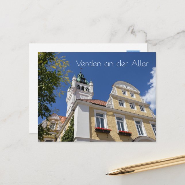 Rathaus, Verden an der Aller, Deutschland Postkarte (Vorderseite/Rückseite Beispiel)