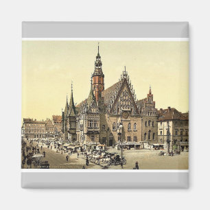 Rathaus vom Osten, Breslau, Schlesien, Deutschland Magnet