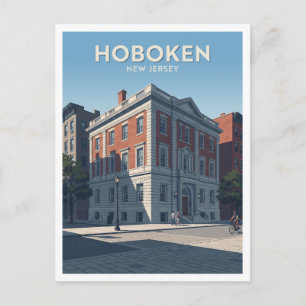 Rathaus von Hoboken New Jersey Postkarte
