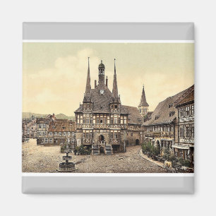 Rathaus, Wernigerode, Hartz, Deutschland, selten P Magnet