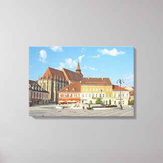 Rathausplatz Brașov, Siebenbürgen, Rumänien Leinwanddruck