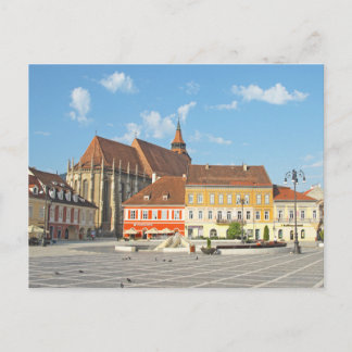 Rathausplatz Brașov, Siebenbürgen, Rumänien Postkarte