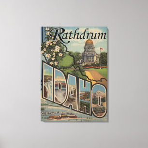 Rathdrum, Idaho - große Buchstabe-Szenen Leinwanddruck