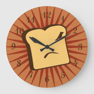 Rather Angry Toast Große Wanduhr