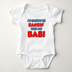 Rather Be Hangin Babi Baby Strampler