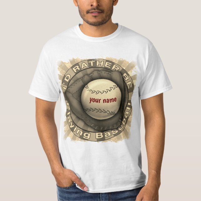 Rather Play Baseball T-Shirt (Vorderseite)