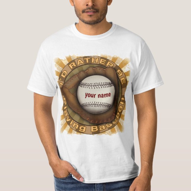 Rather Play Baseball T-Shirt (Vorderseite)