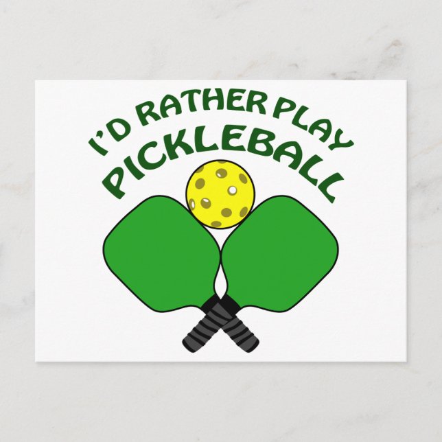Rather Play Pickleball Postkarte (Vorderseite)