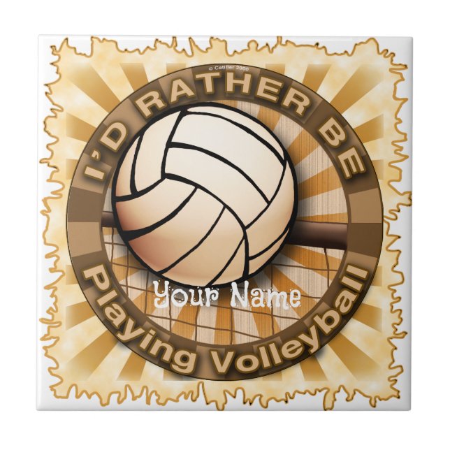 Rather Play Volleyball Fliese (Vorderseite)