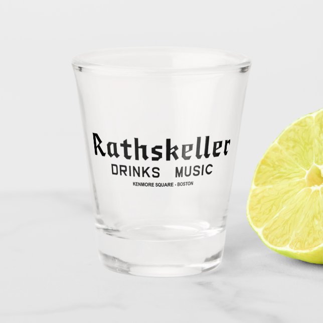 Rathskeller die Ratte - verstorbener Nachtklub Schnapsglas (Vorderseite)