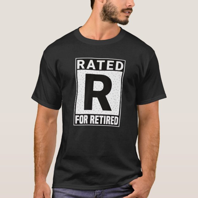 Rating R für müde Funny Ratings Sticker Design F T-Shirt (Vorderseite)
