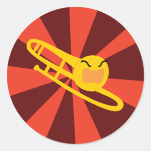 Rating Trombone Runder Aufkleber