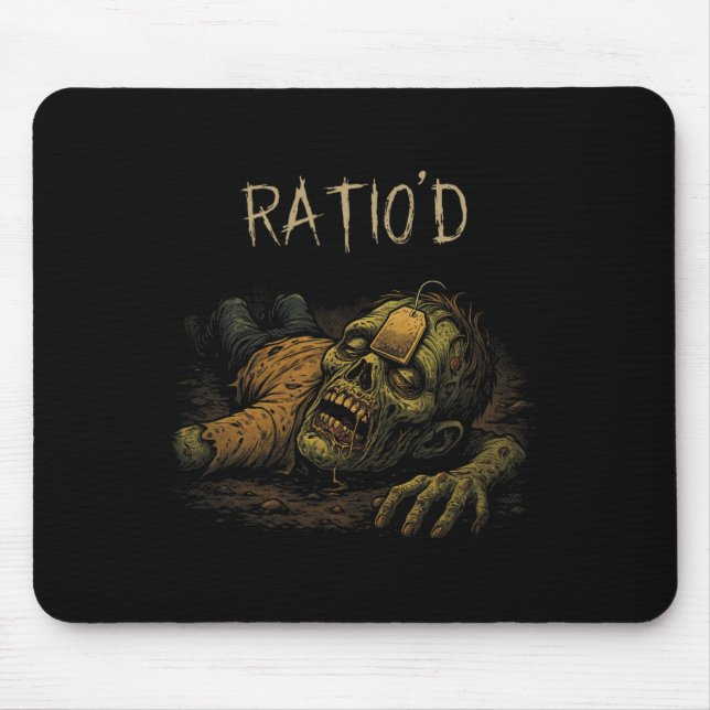 Ratio'd Teag Meme Funny Zombie Npc Ratioed Gamer H Mousepad (Vorne)