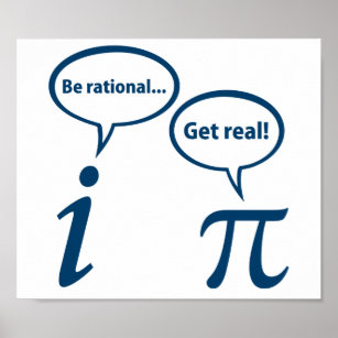Rational sein erhalten Sie echte imaginäre Mathema Poster