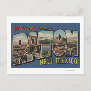 Raton, New Mexico - Große Briefmarkenszenen Postkarte