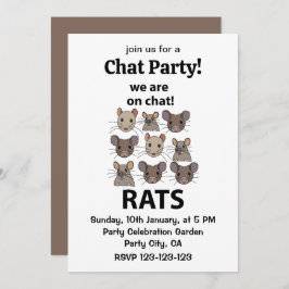 Rats Animal, das wir auf Chat sind Funny Rats Einladung
