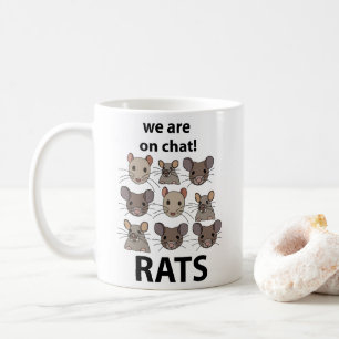 Rats Animal, das wir auf Chat sind Funny Rats Kaffeetasse