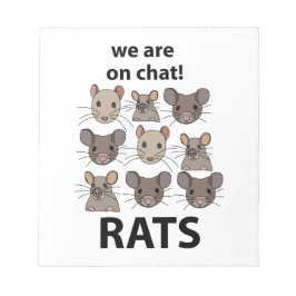 Rats Animal, das wir auf Chat sind Funny Rats Notizblock