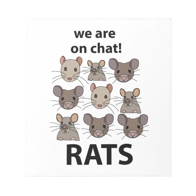 Rats Animal, das wir auf Chat sind Funny Rats Notizblock (Vorderseite)
