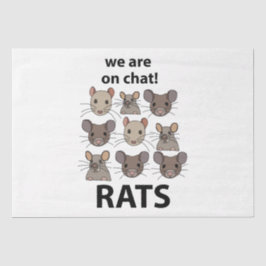 Rats Animal, das wir auf Chat sind Funny Rats Seidenpapier