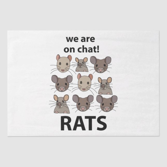 Rats Animal, das wir auf Chat sind Funny Rats Seidenpapier (Vorderseite)