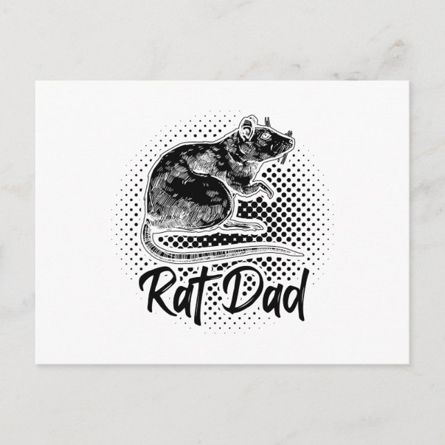 Rats Papa | Geschenke für Haustiere von Nagetieren Postkarte (Vorderseite)