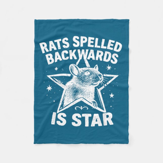 Rats Spelled Backwards Is Star  Fleecedecke (Vorderseite)