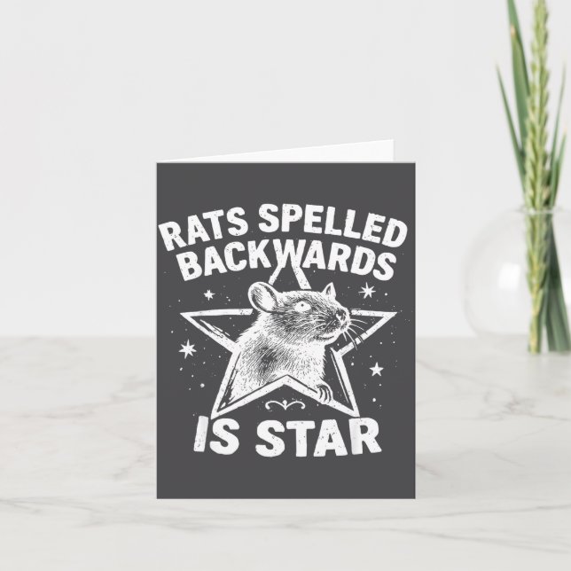 Rats Spelled Backwards Is Star  Karte (Vorderseite)