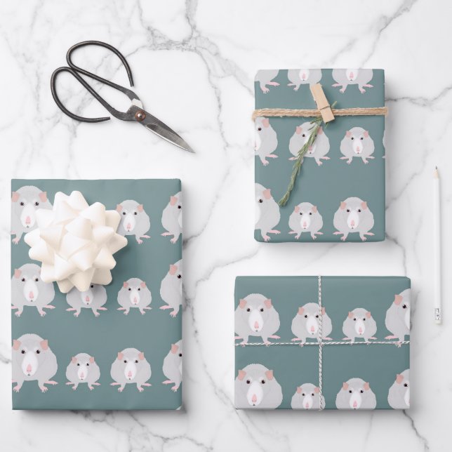 Rats Wrapping Paper Sheets Geschenkpapier Set (Vorderseite)