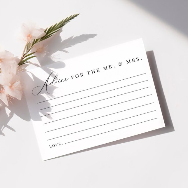 Ratschlag für den Herrn & Mrs Card Modernes Elegan Dankeskarte (Von Creator hochgeladen)