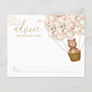 Ratschlag für Mami Teddybär Baby Shower Karte