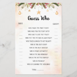 Ratschlag Wer Weihnachts Brautparty Game Card Flye Flyer