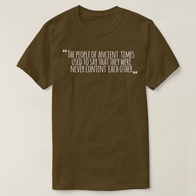 Ratschläge alter Menschen T-Shirt (Design vorne)