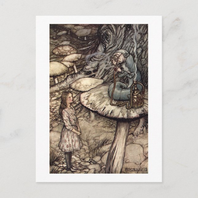 Ratschläge aus einer Raupe Postkarte (Vorderseite)