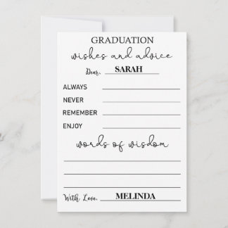 Ratschläge für Abschluss Karten - Ratschläge für H