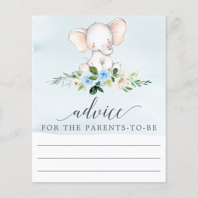 Ratschläge für das Babyduschenspiel der Eltern (Vorderseite)